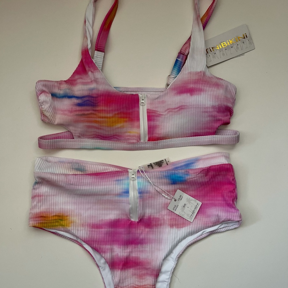 TiniBikini Ribbed Tie Dye Bikini
